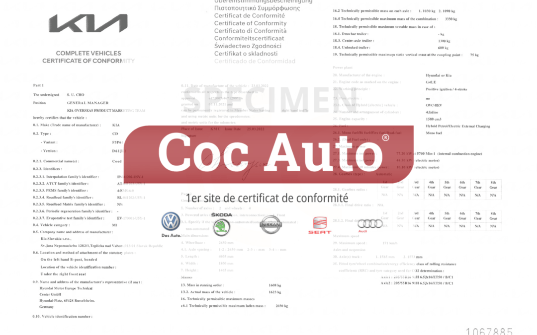 Le certificat de conformité Kia