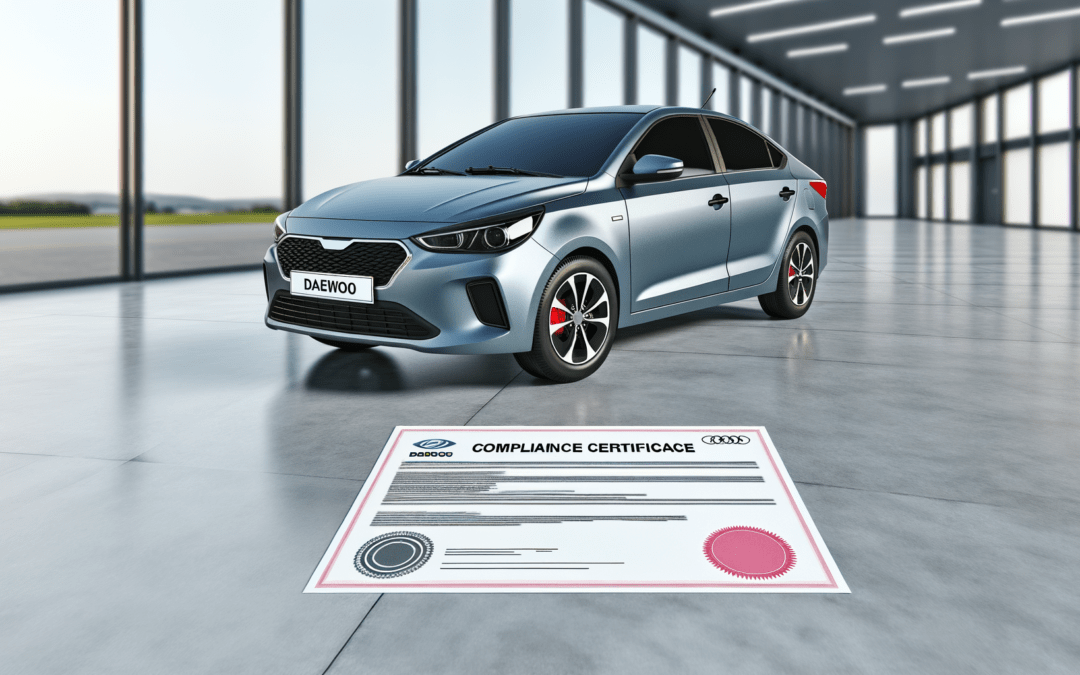 Le certificat de conformité Daewoo