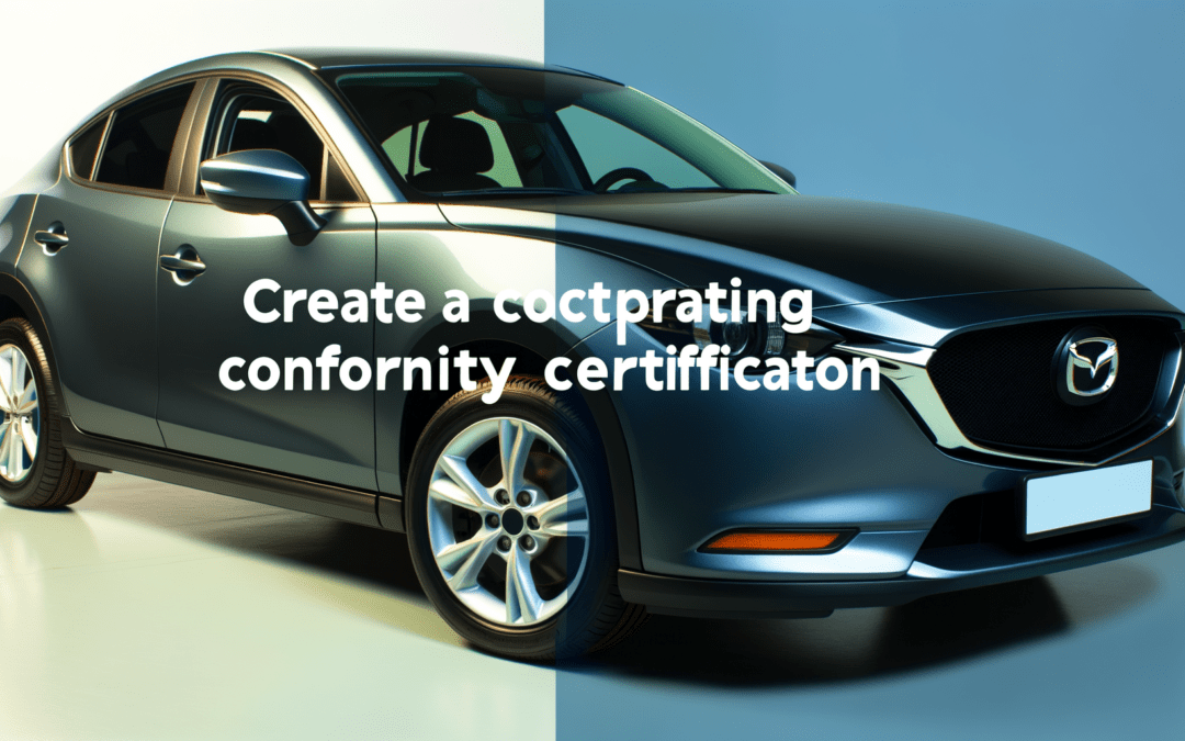 Le certificat de conformité Mazda