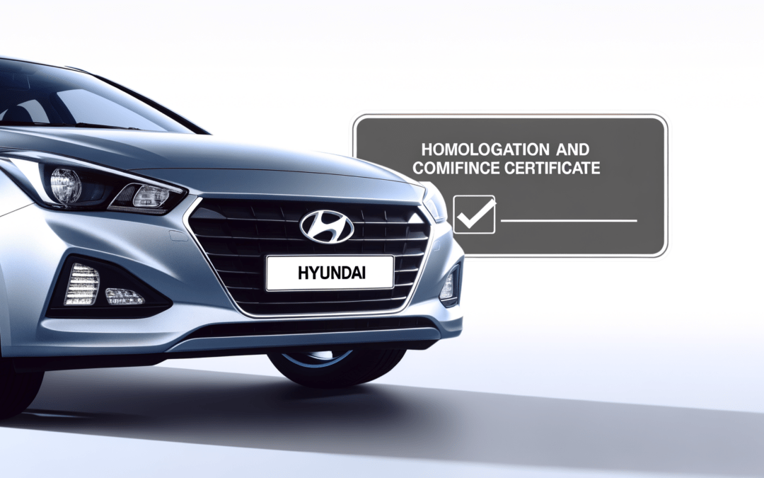 Homologation et certificat de conformité Hyundai