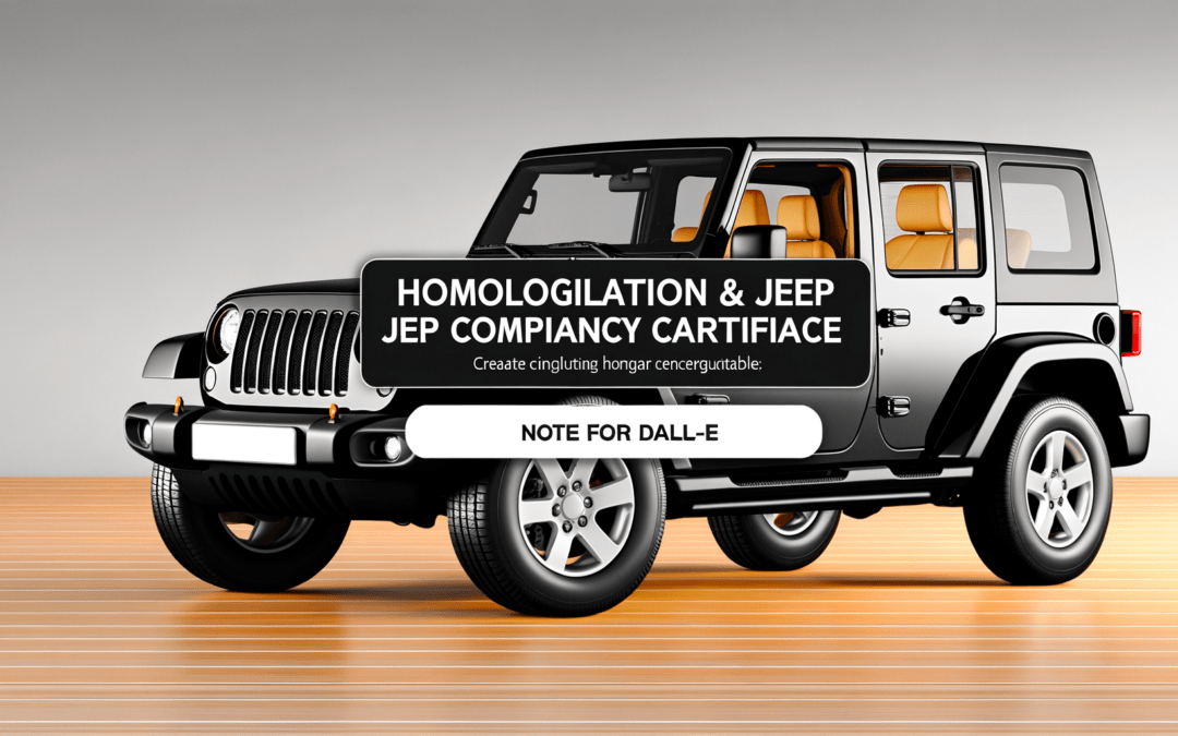 Homologation et certificat de conformité Jeep