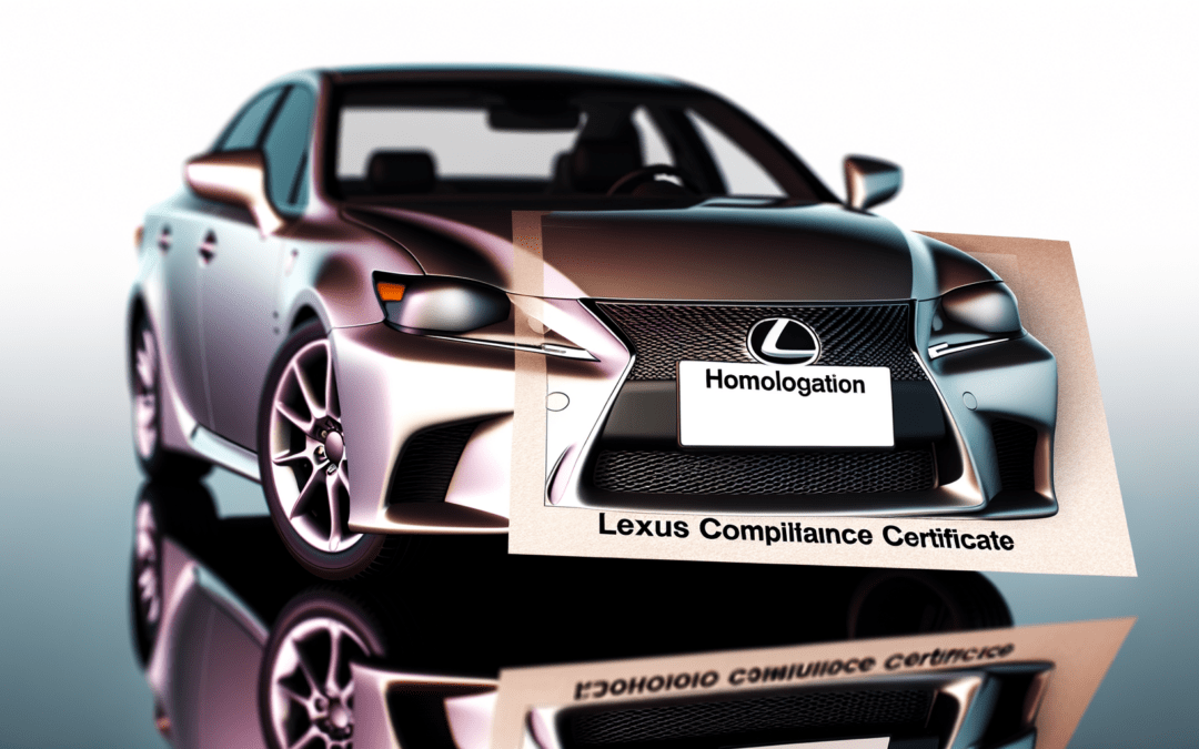 Homologation et certificat de conformité Lexus