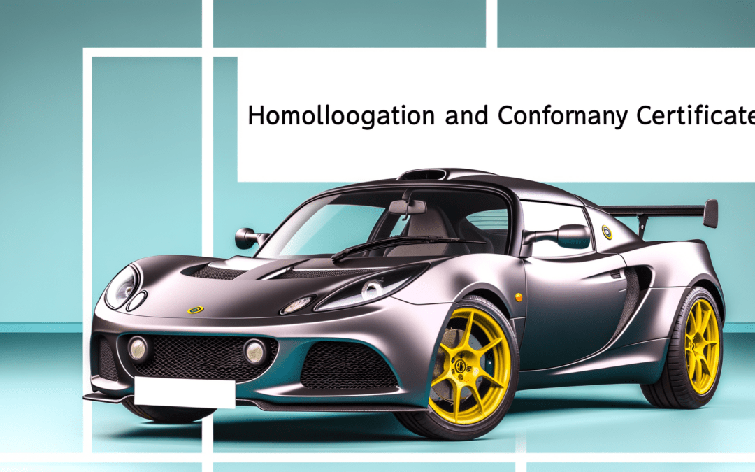 Homologation et certificat de conformité Lotus