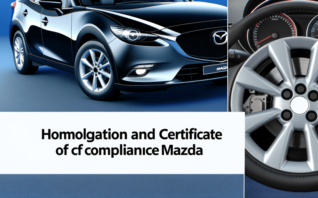 Homologation et certificat de conformité Mazda