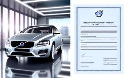 Homologation et certificat de conformité Volvo