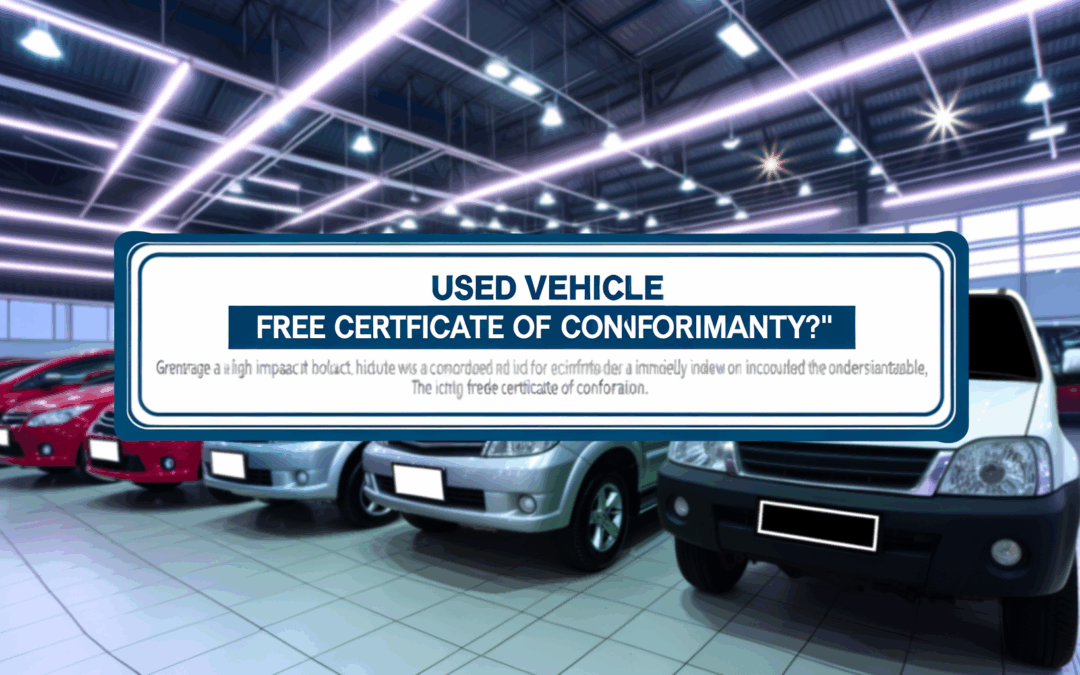 Véhicule d&rsquo;occasion, certificat de conformité gratuit ?